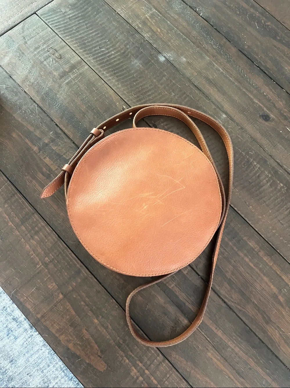 Madewell Simple Circle Leather Crossbody Bag